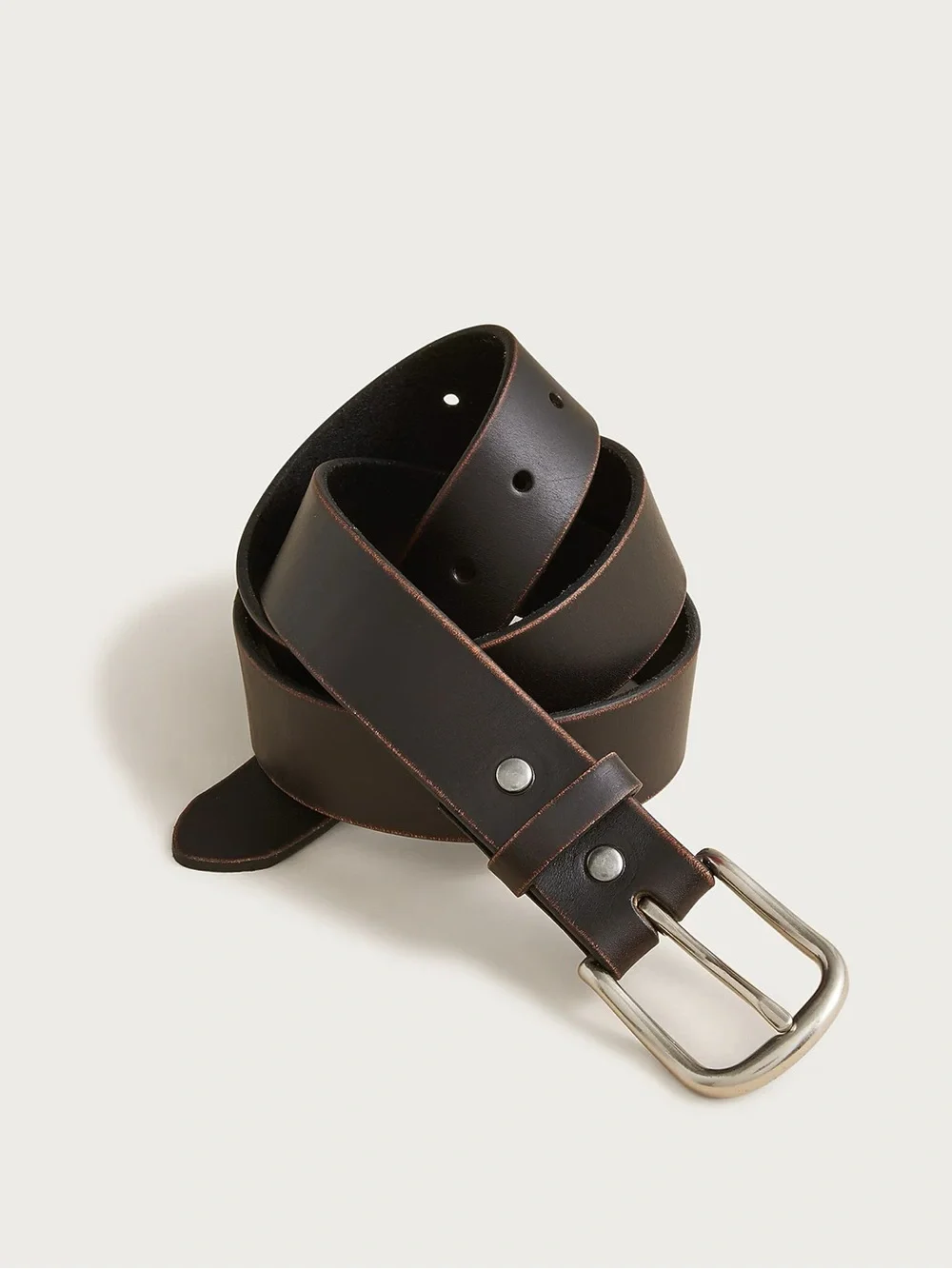 J. CREW Leather round buckle Jean belt in Vintage Black Size 36 NWD $69.50 CQ920